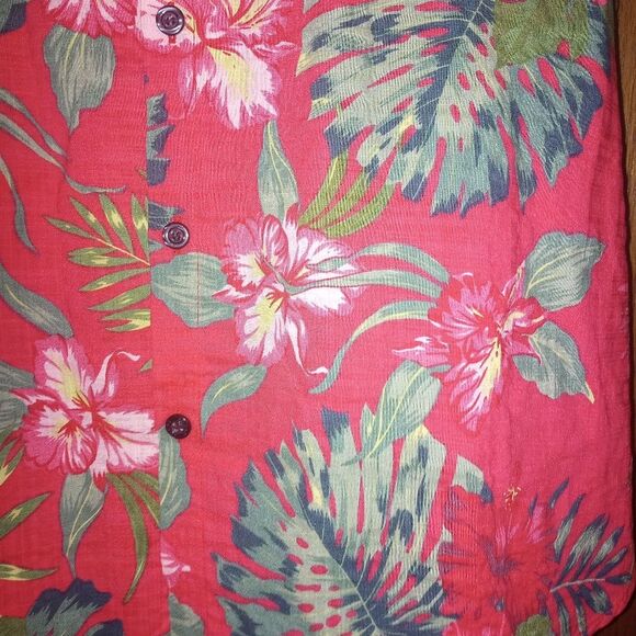 JOGAL Floral Hawaiian Casual Button Down Short Sleeve Shirt Size Large NWT - Picture 5 of 8